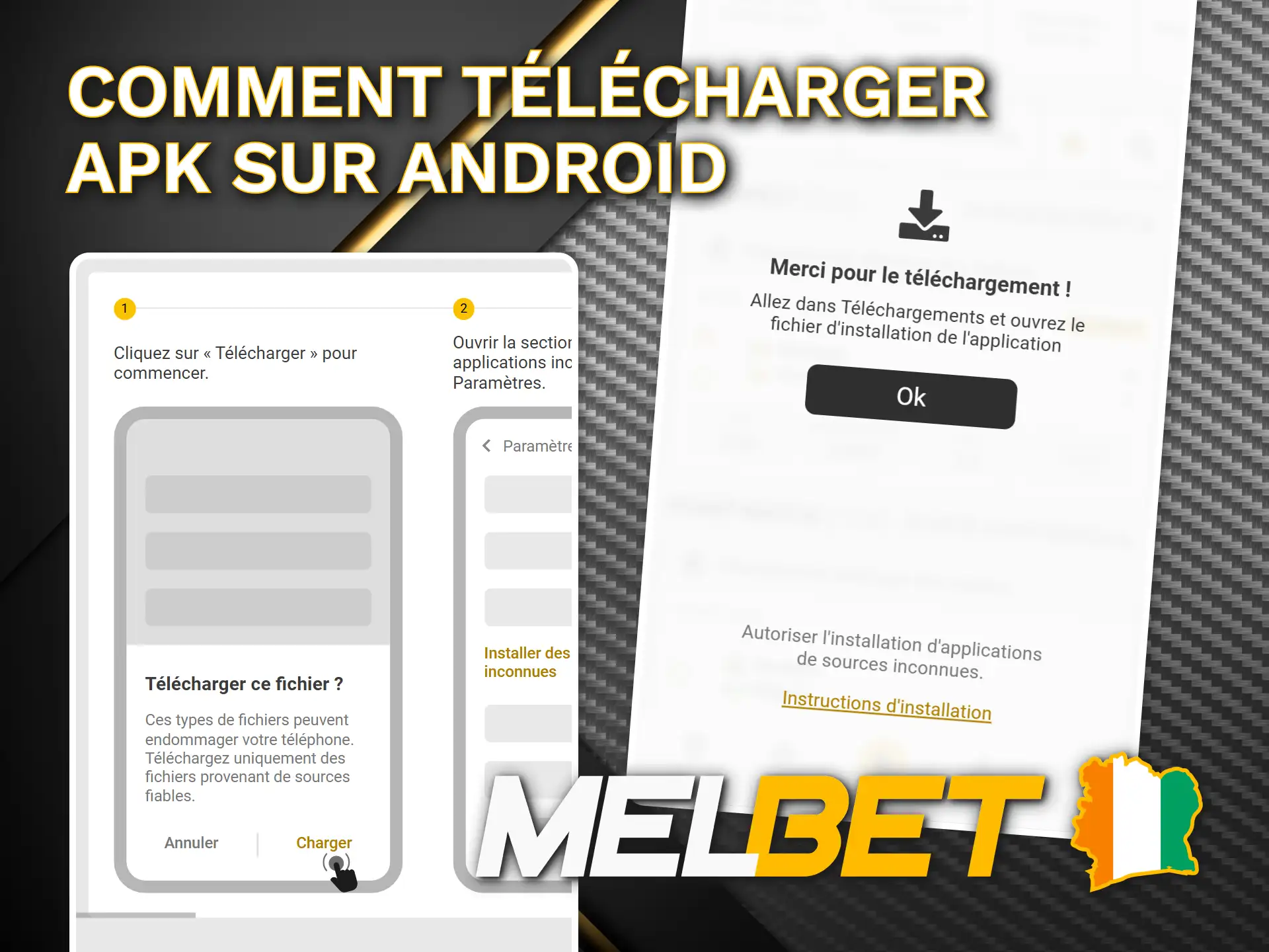 Obtenez l'application Android Melbet en téléchargeant et en installant APK.