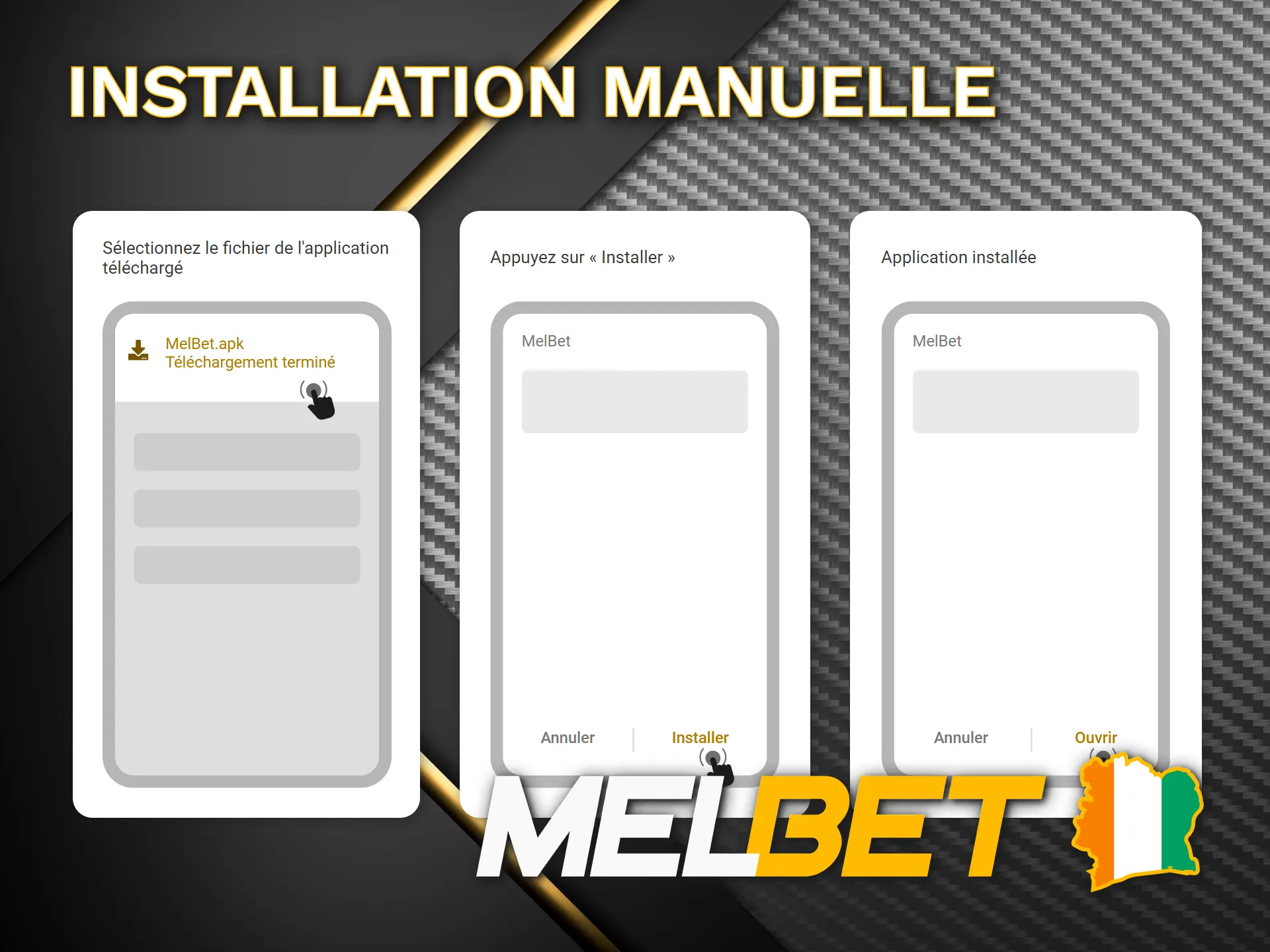 Installez manuellement le fichier APK officiel et sécurisé de Melbet.