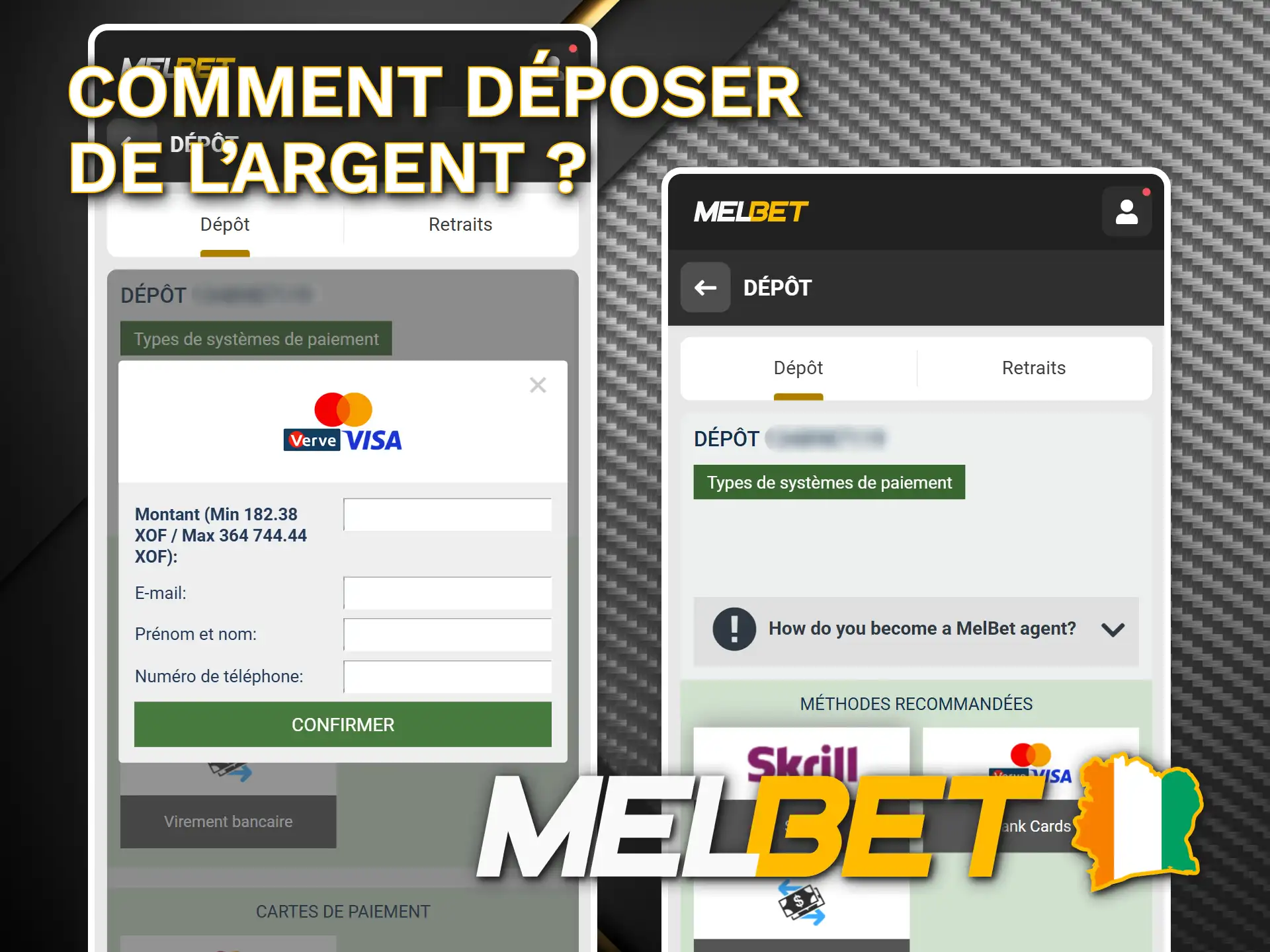 Approvisionnez votre compte instantanément en utilisant l'application officielle Melbet.