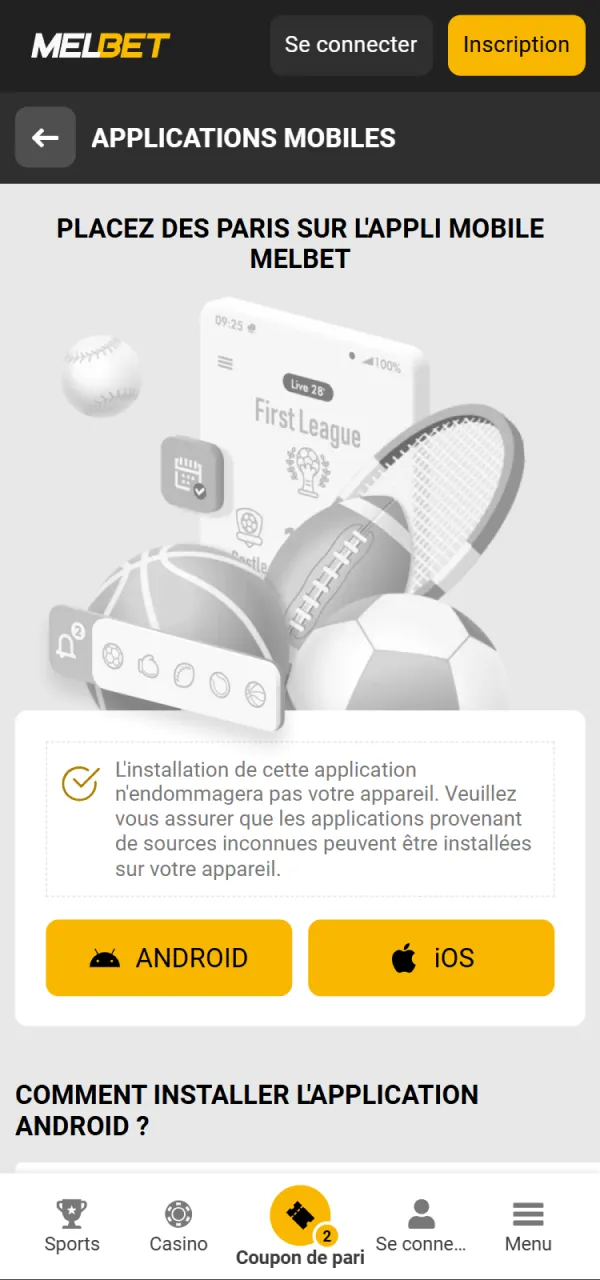 Installez l'application Melbet pour jouer à Aviator maintenant.