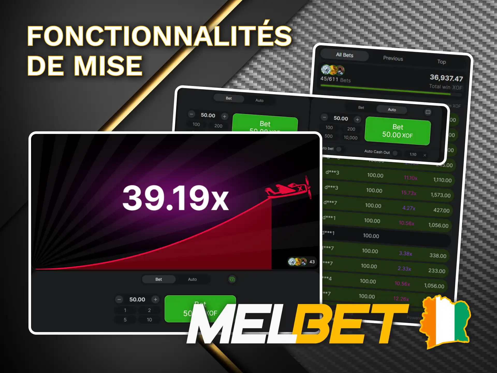 Pariez avec stratégie sur le jeu officiel Aviator de Melbet.
