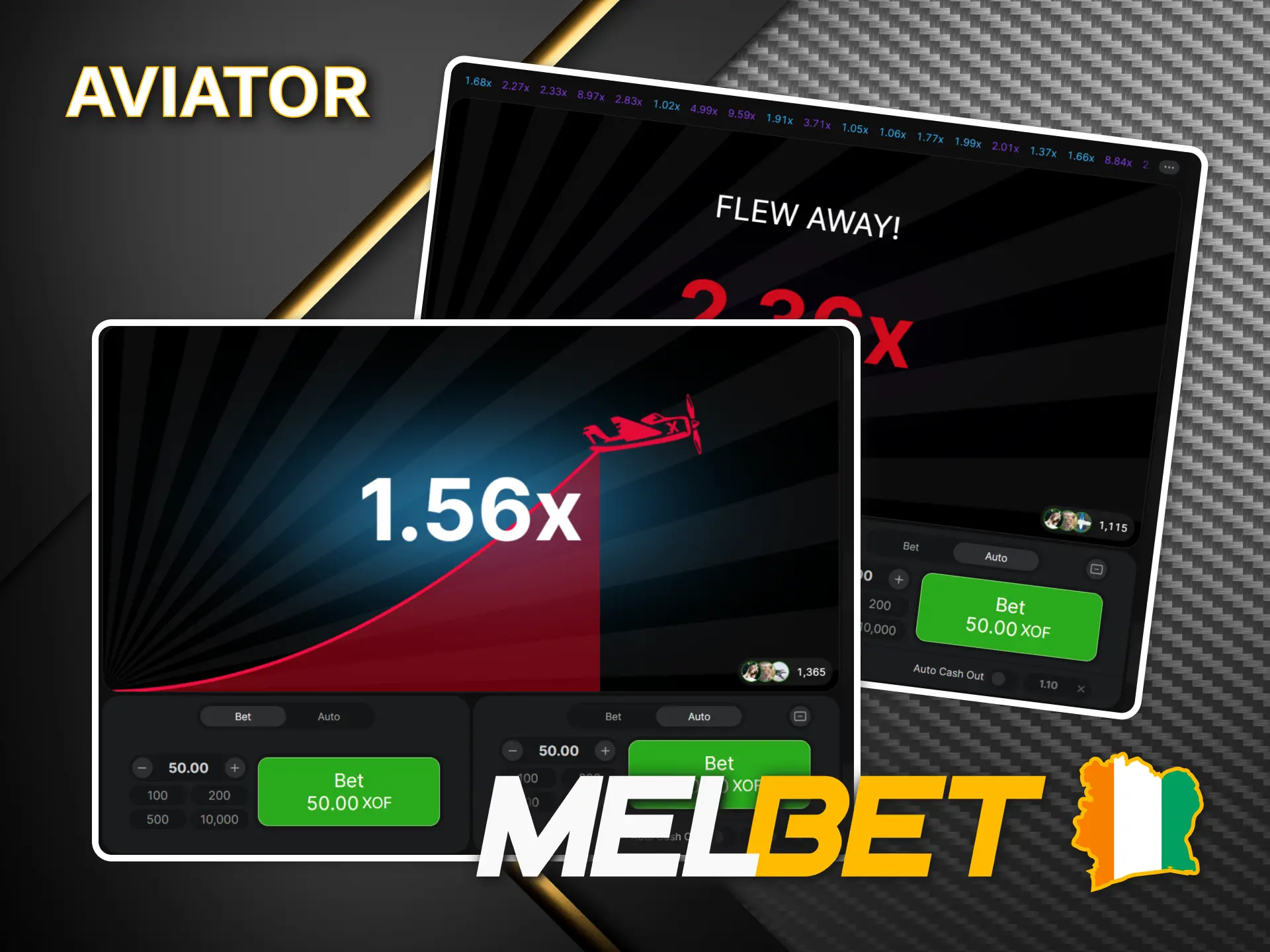 Jouez au jeu crash Aviator en ligne sur Melbet.