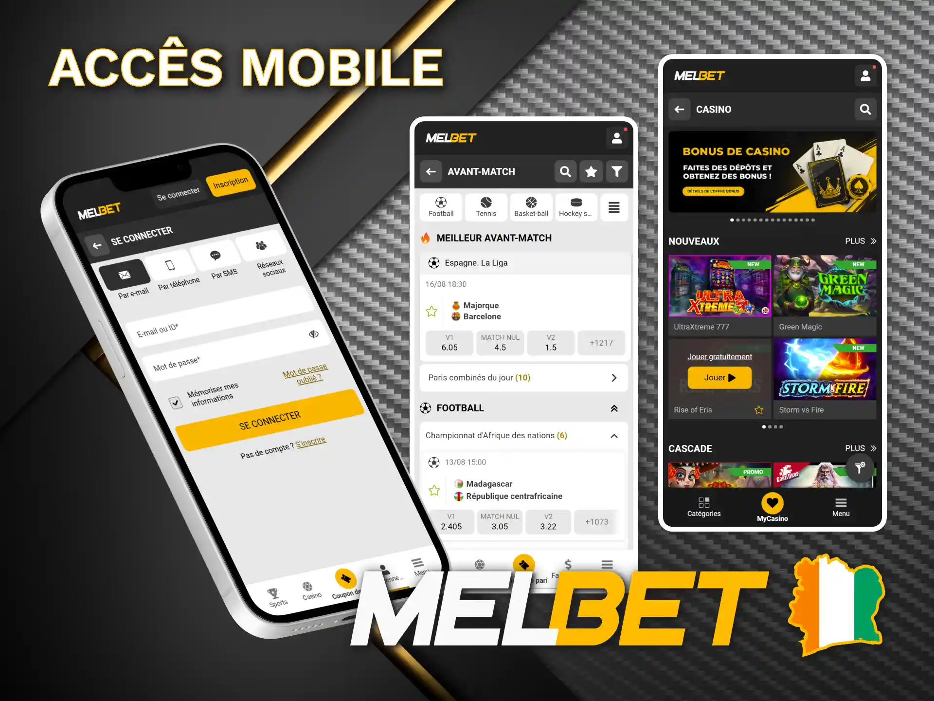 Commencez à parier en vous connectant à l'application officielle Melbet.