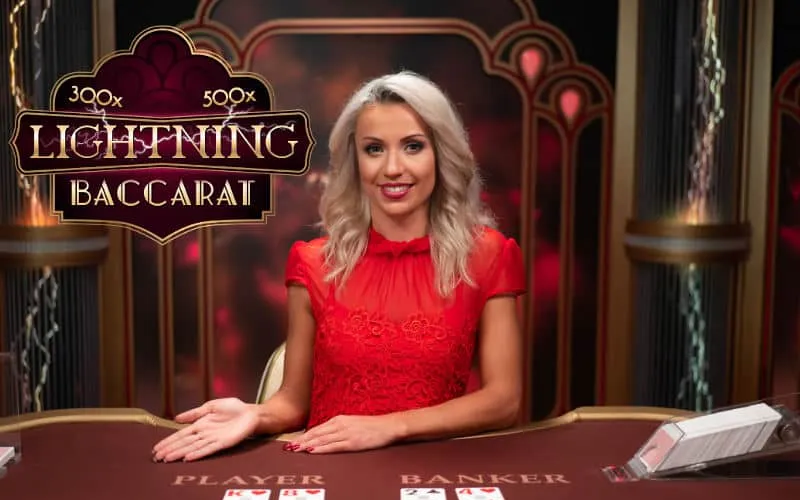 Jouez à Lightning Baccarat avec une vraie personne sur Melbet.