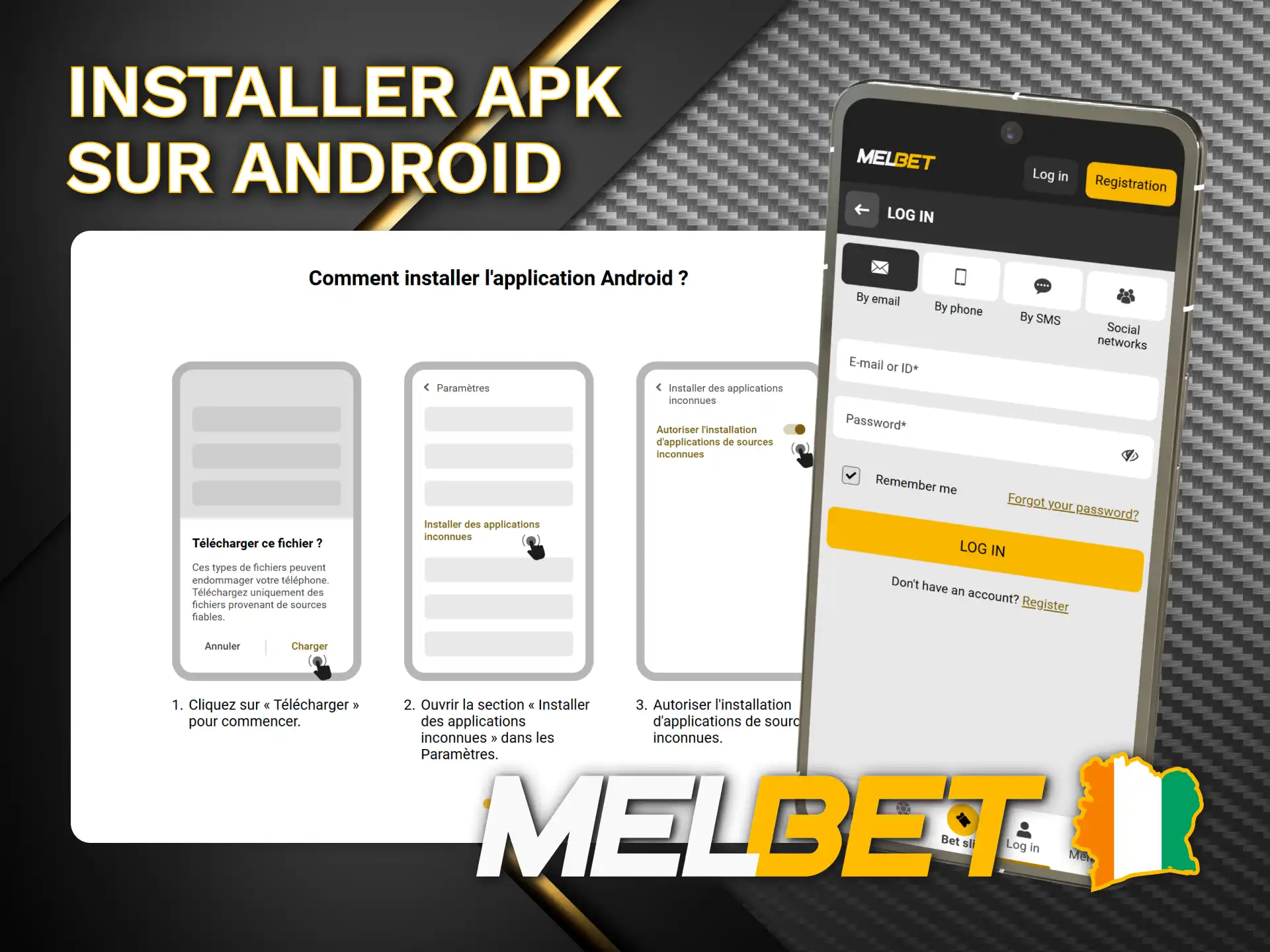Téléchargez l'application officielle Melbet pour les appareils Android.