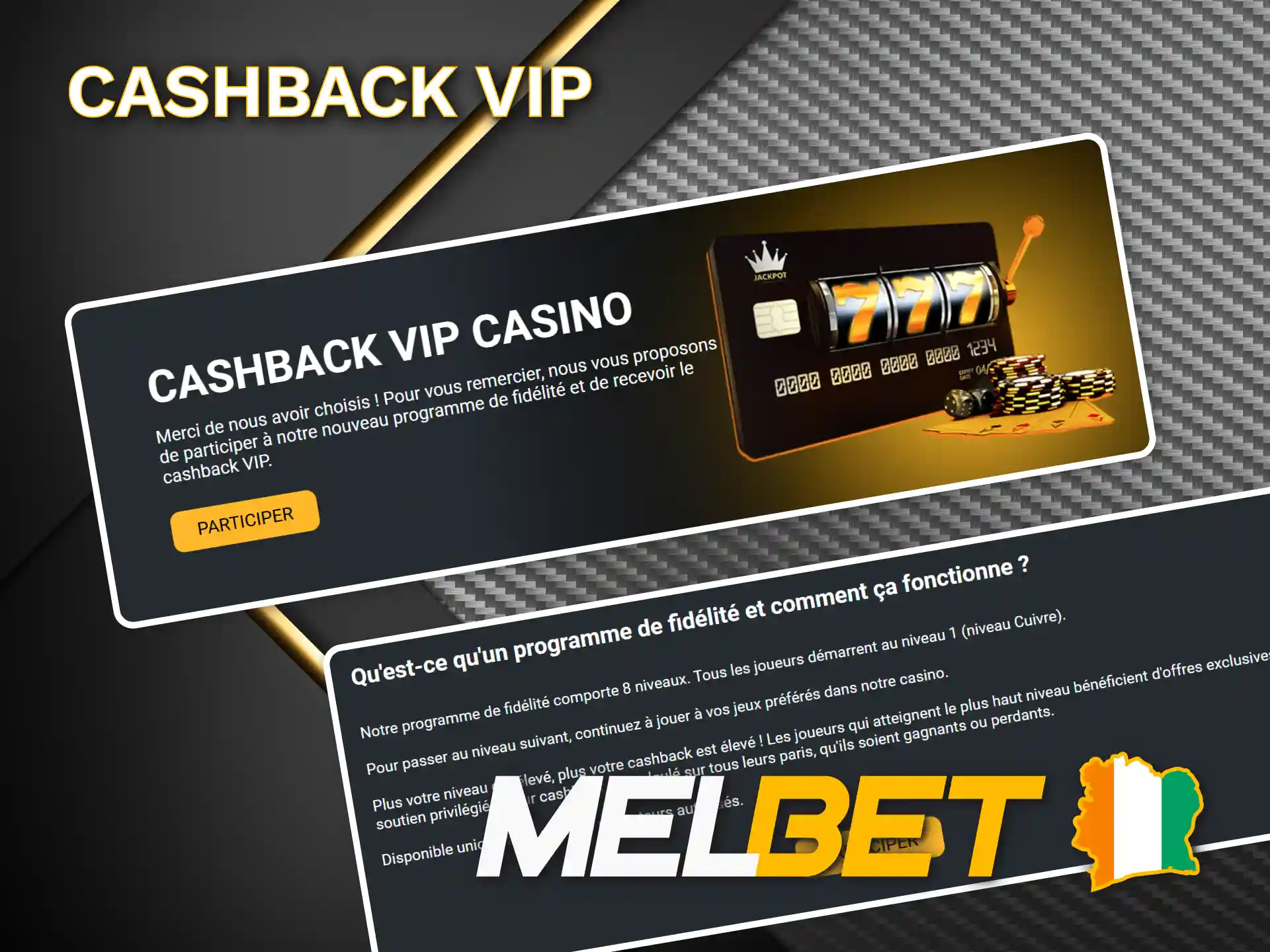 Obtenez des offres exclusives du programme VIP officiel Melbet.