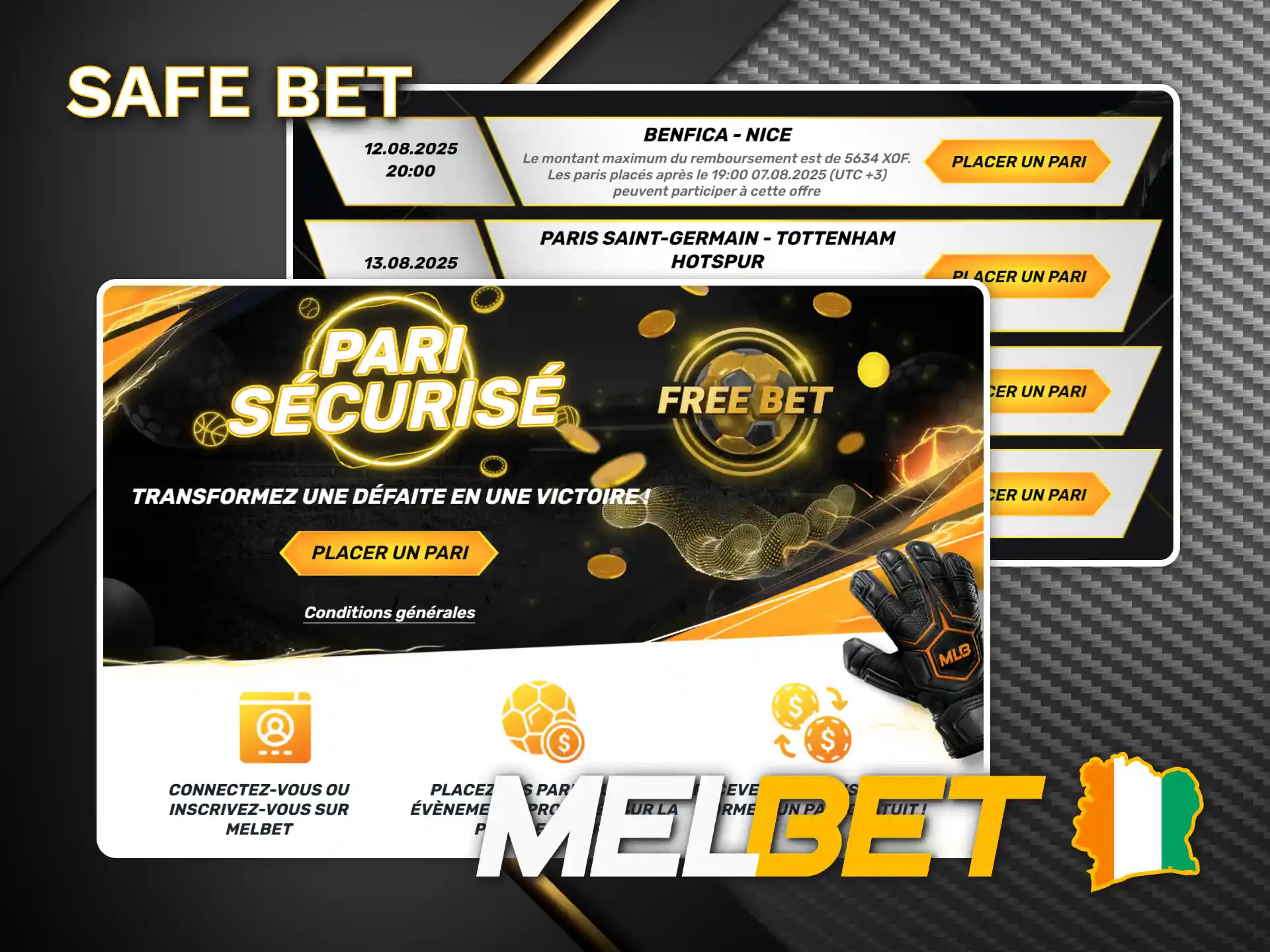 Recevez un bonus Melbet pour les paris sur plusieurs événements.
